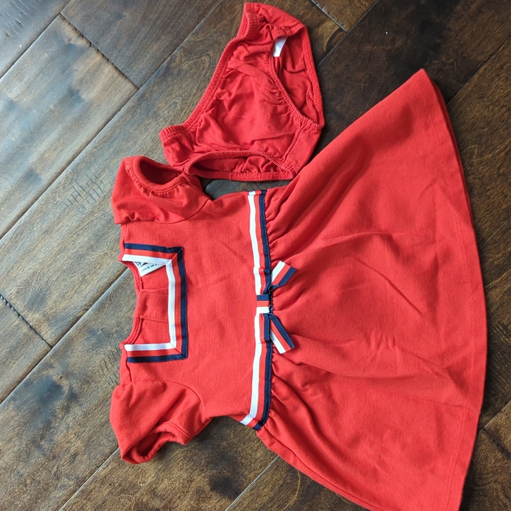 J&J red white and blue dress with matching bloomers
